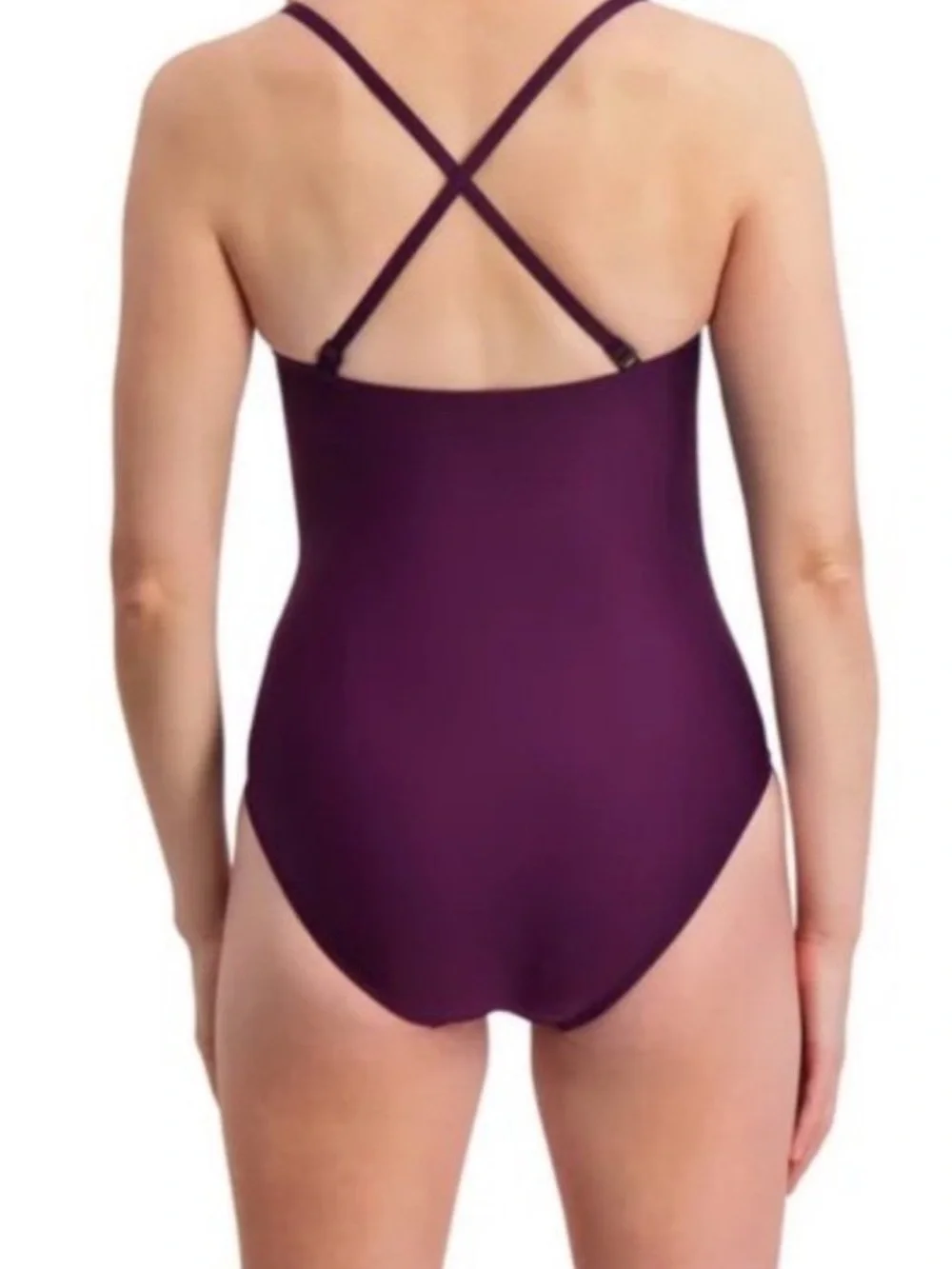 NWT DKNY women’s one piece swimsuit plum size small - Picture 4 of 16